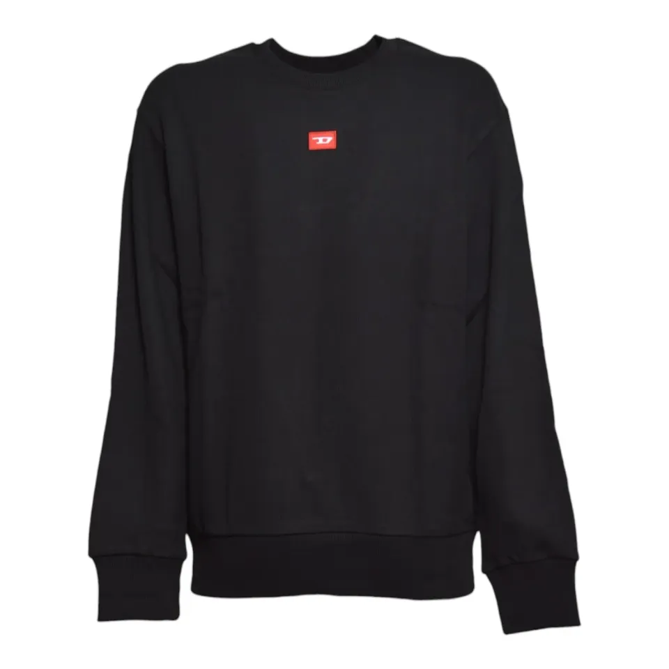Diesel Junior felpa nera ragazzo in cotone