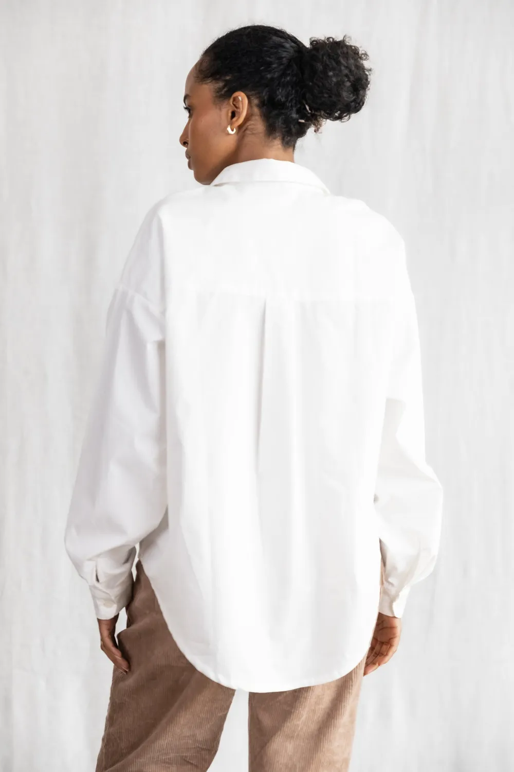 Jyoti - Fair Works Pahaad camicetta cotone bianca oversize