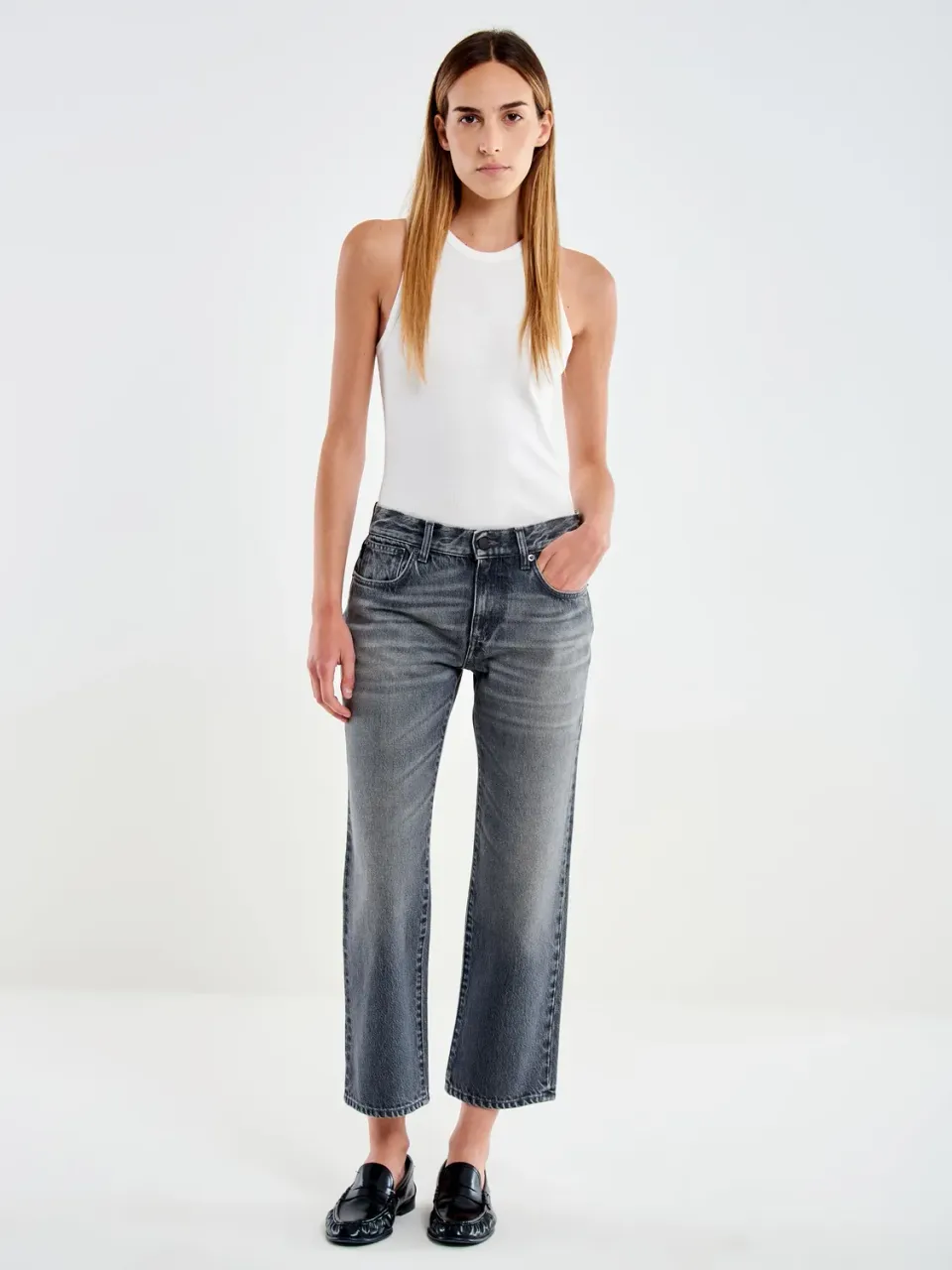 Vicolo Jeans Zeke Nero Relaxed cropped