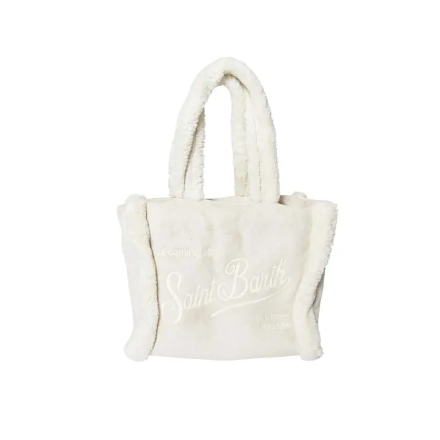 Saint Barth Colette shopping bag beige shearling