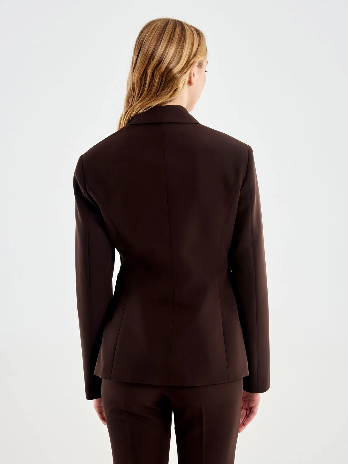 Vicolo Blazer Monopetto Slim Morbido cioccolato