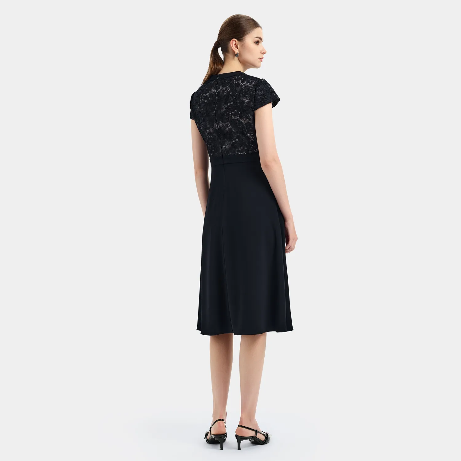 PORTS LQ8D170VLQ004 abito pizzo tulle nero