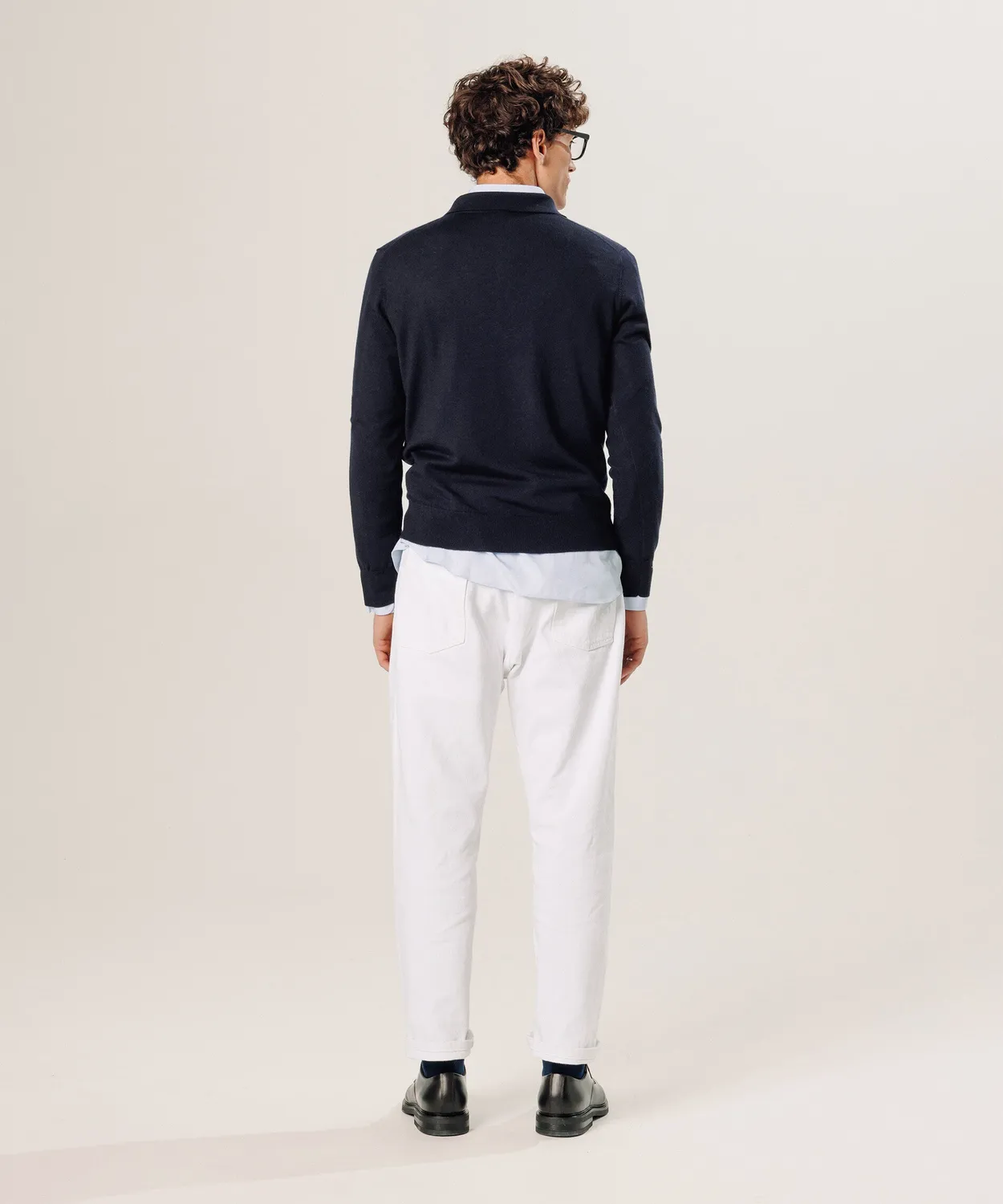 Rodier Polo Lana Merino Maglione Blu Notte