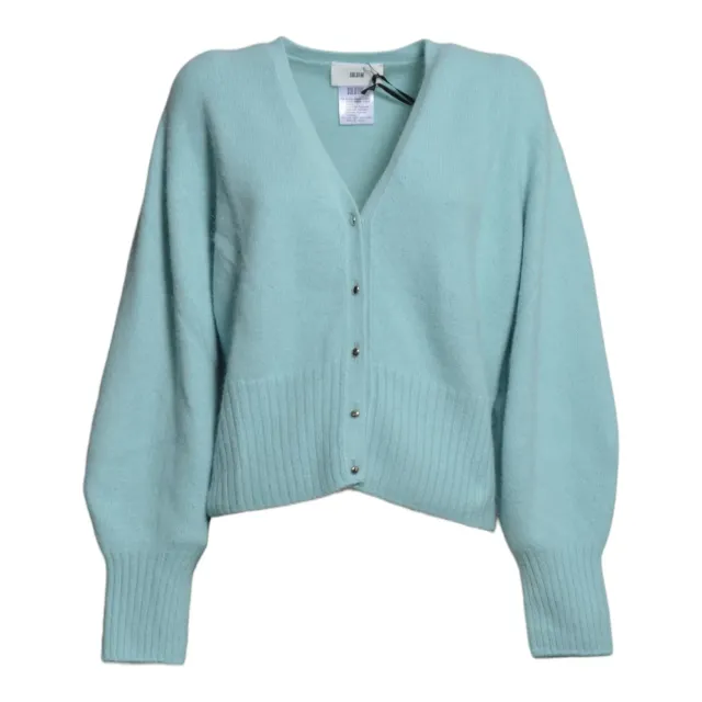 SoloTre M3AC0026 cardigan scollo V azzurro tiffany