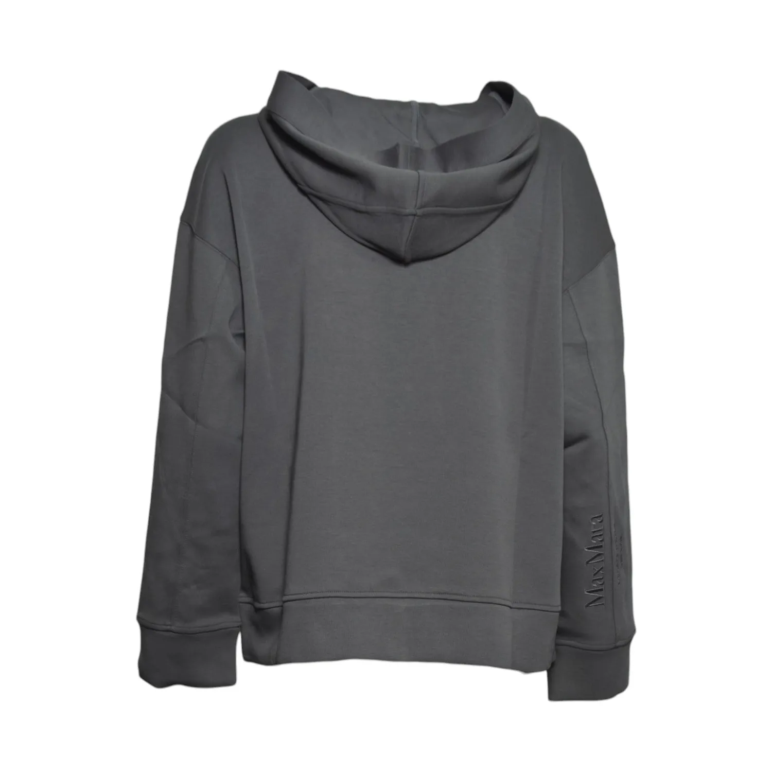S Max Mara Buona felpa donna grigio scuro cotone