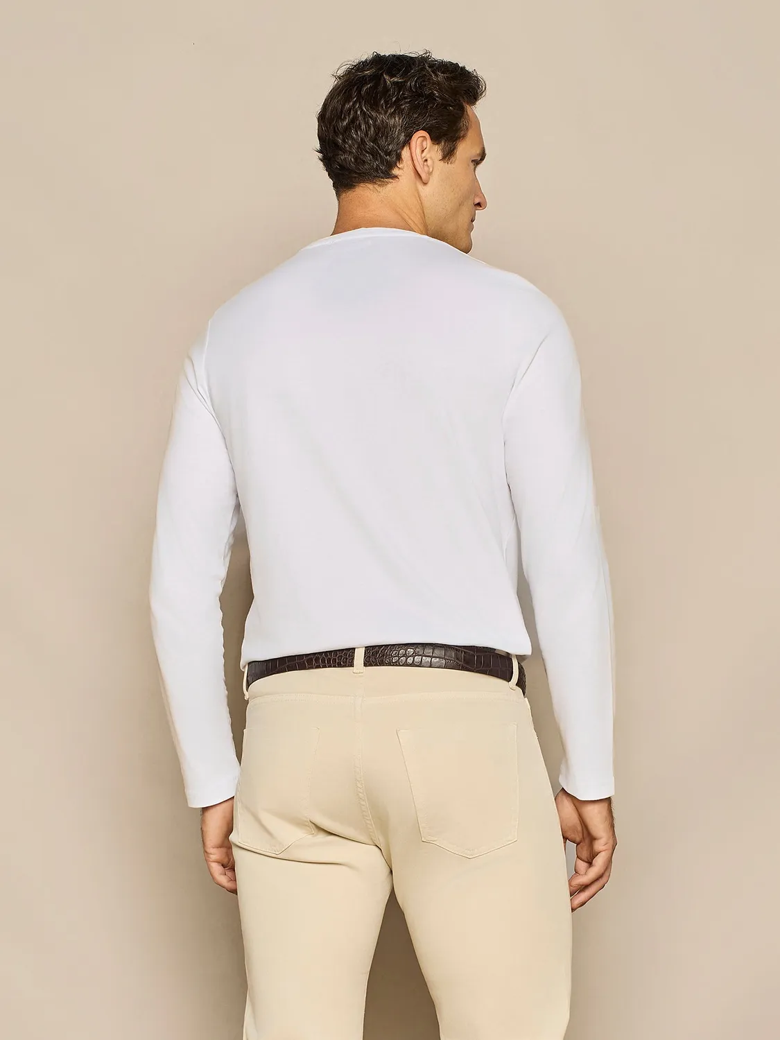 Paul Taylor t-shirt manica lunga cotone bianco