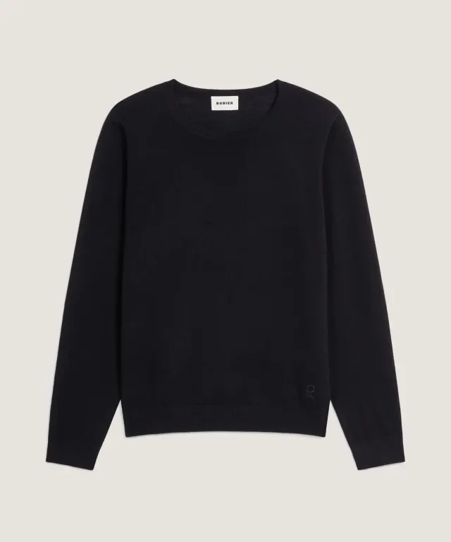 Rodier Maglione girocollo lana merino nero
