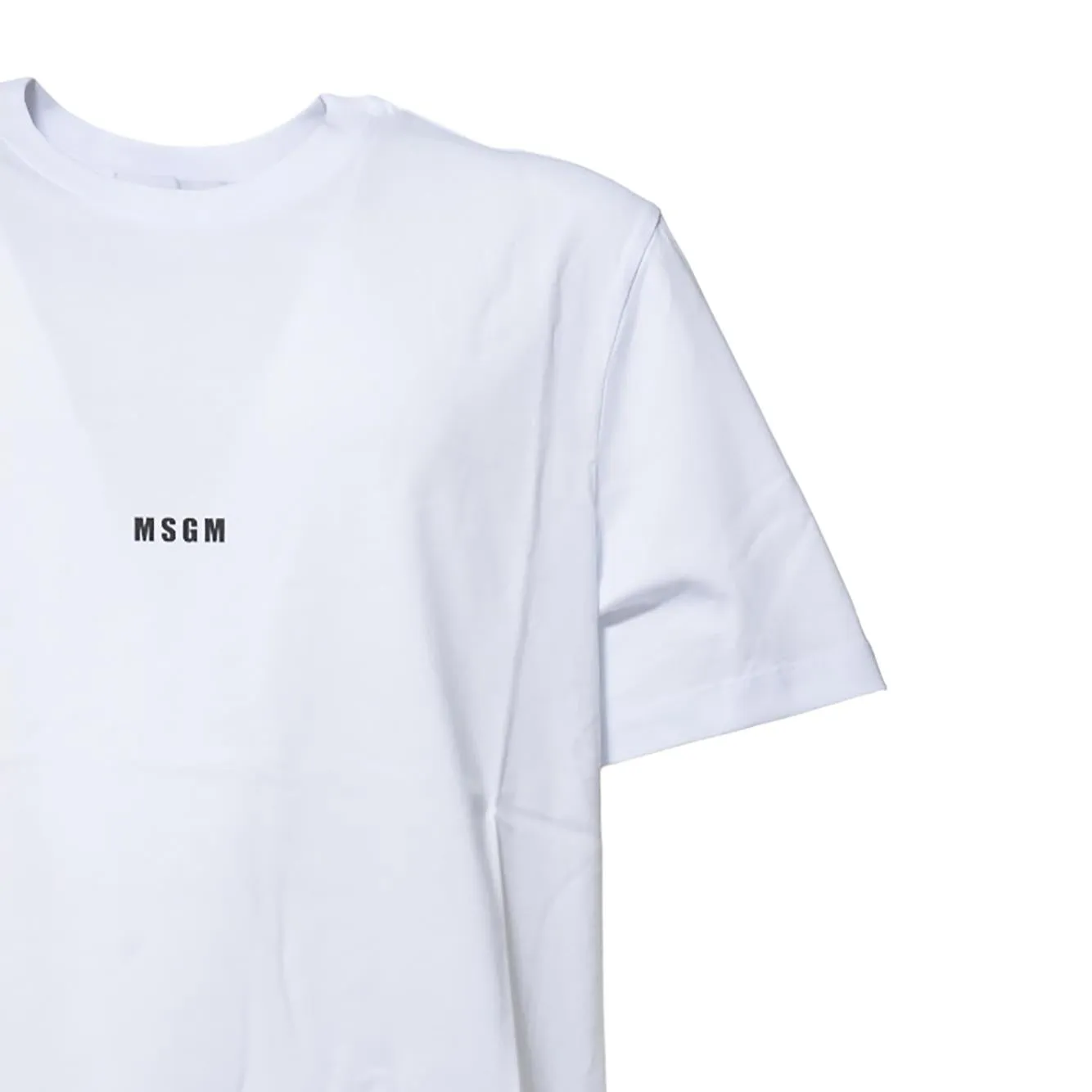MSGM 2000MM500200002 T-shirt Bianca Cotone Mini Logo M