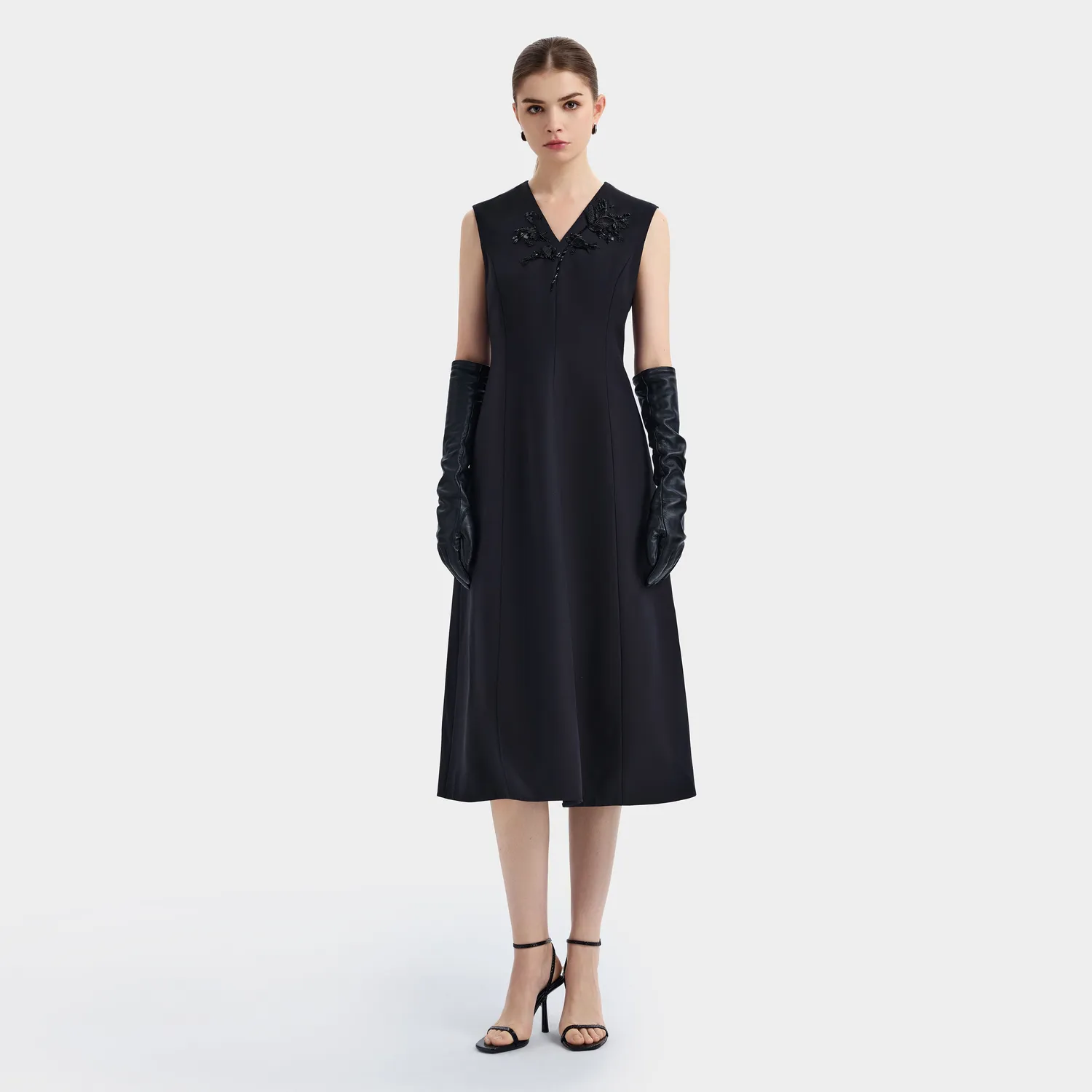 PORTS Classic Essential Little Black Dress abito nero smanicato