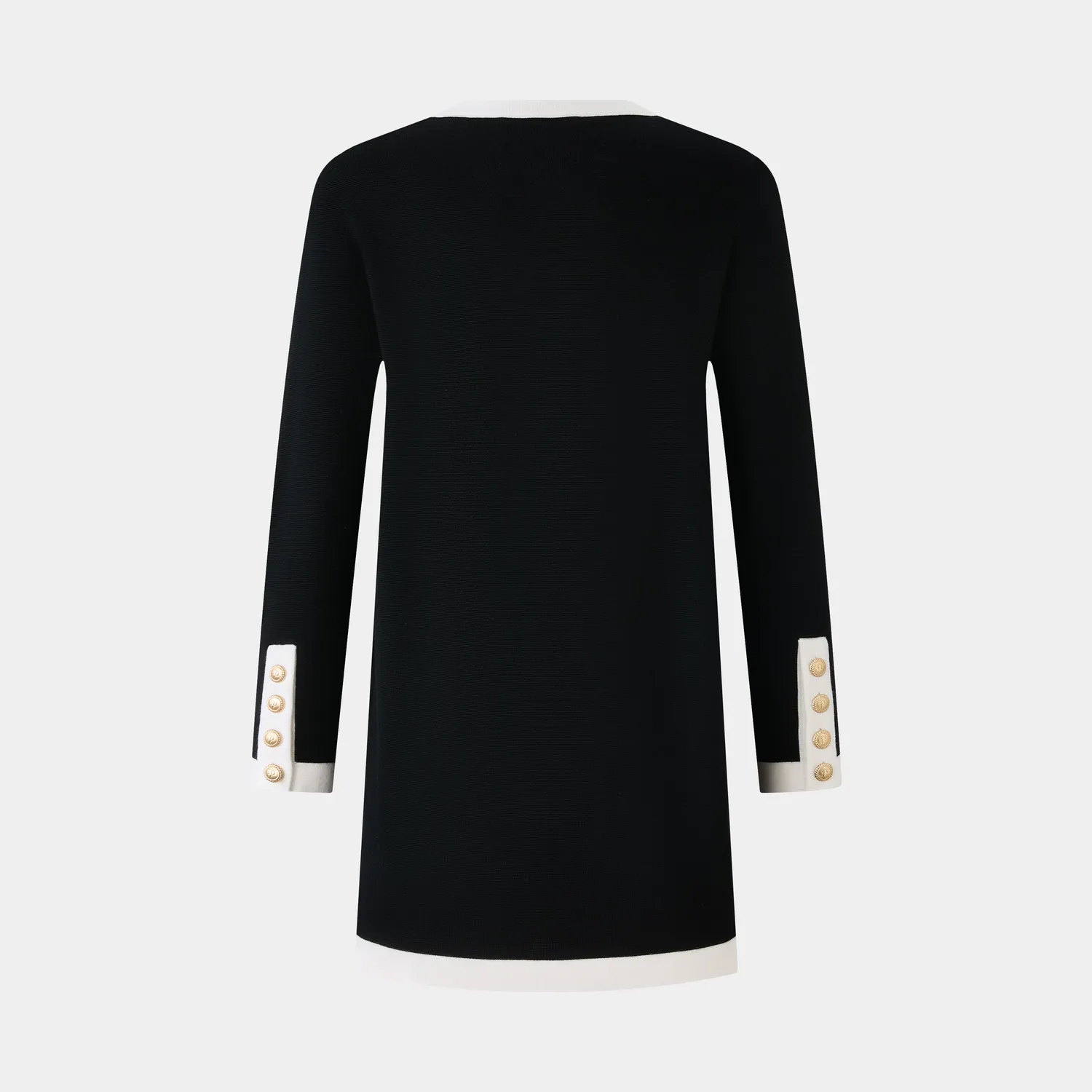 PORTS White Trimming cardigan nero dettagli oro