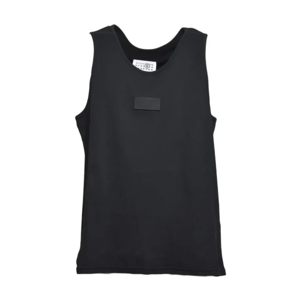 MM6 Maison Margiela SH0NL0007 canotta nera uomo