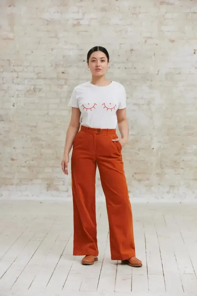 Jyoti - Fair Works Suhrutam pantaloni velluto cotone ambra