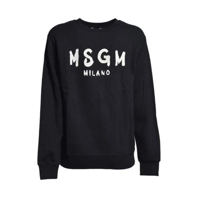 MSGM Junior F6MSJUSW009110 felpa nero cotone 14 anni