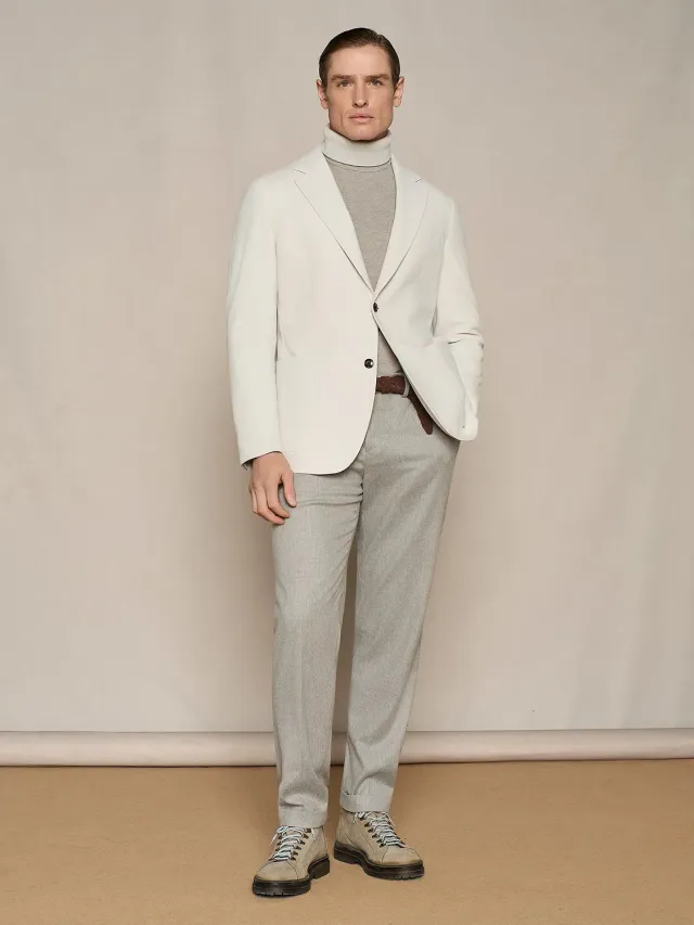 Paul Taylor pantalone wide fit flanella beige