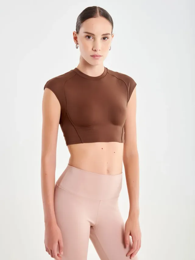 VICOLO Top Smanicato Tecnico Modellante Tabacco L