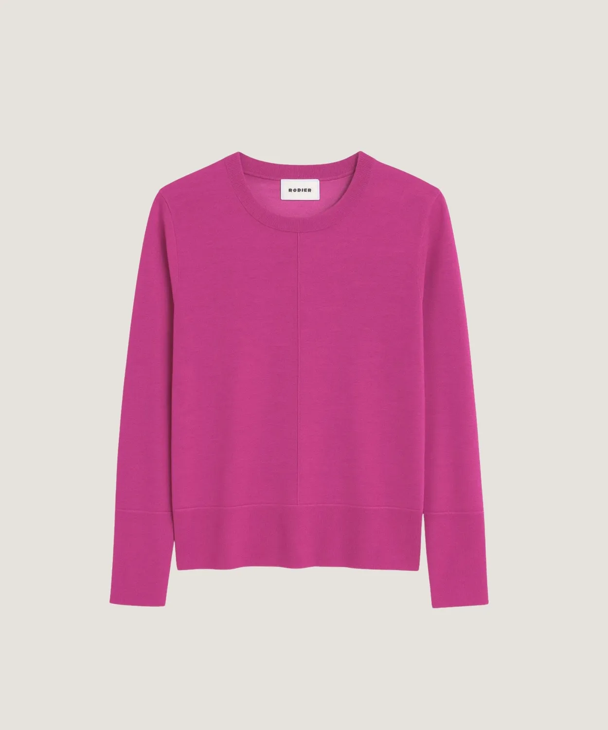 Rodier Maglione girocollo lana merinos fucsia