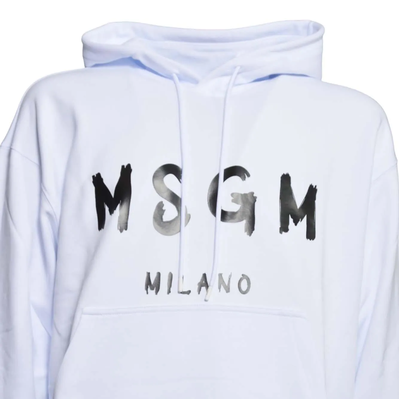 MSGM 2000MM51530000001 felpa bianca cotone XS-S-M-L