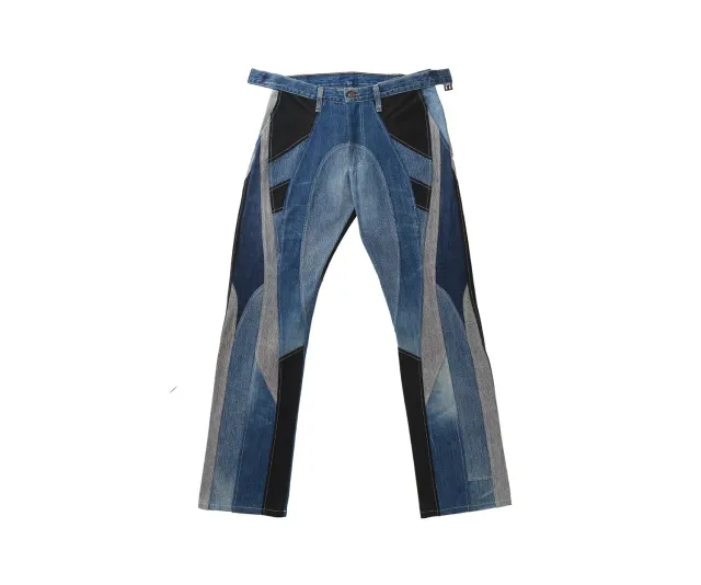 Marcello Pipitone Olimpia 3 jeans loose nero blu riciclato