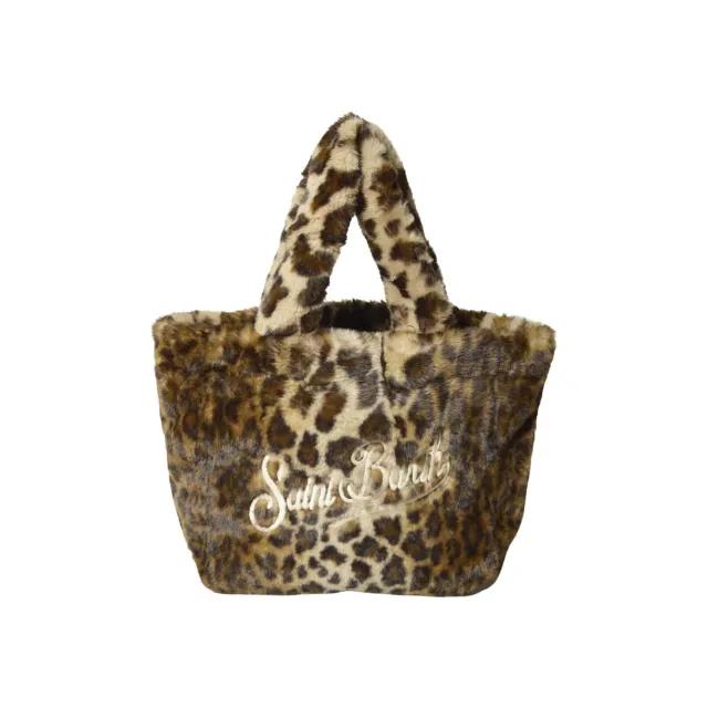 MC2 Saint Barth Colette Soft Fur shopping bag leopardata UNI