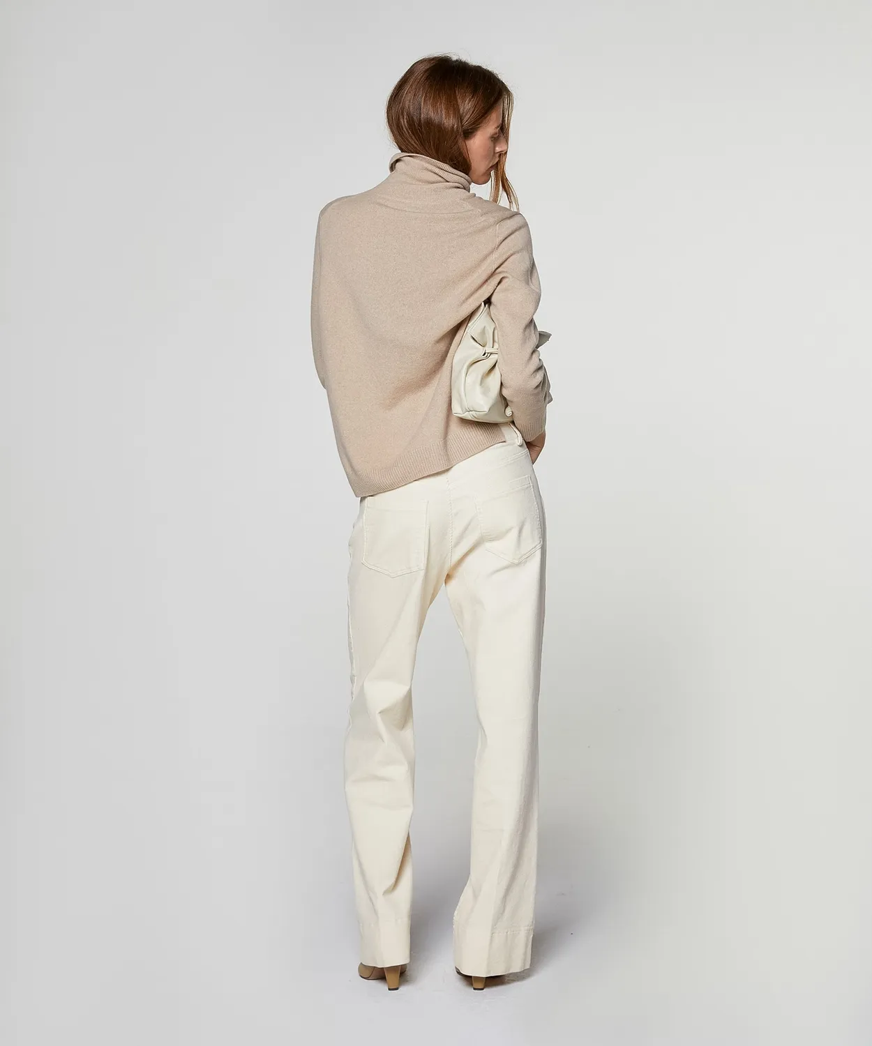 Rodier dolcevita maglione in cashmere beige