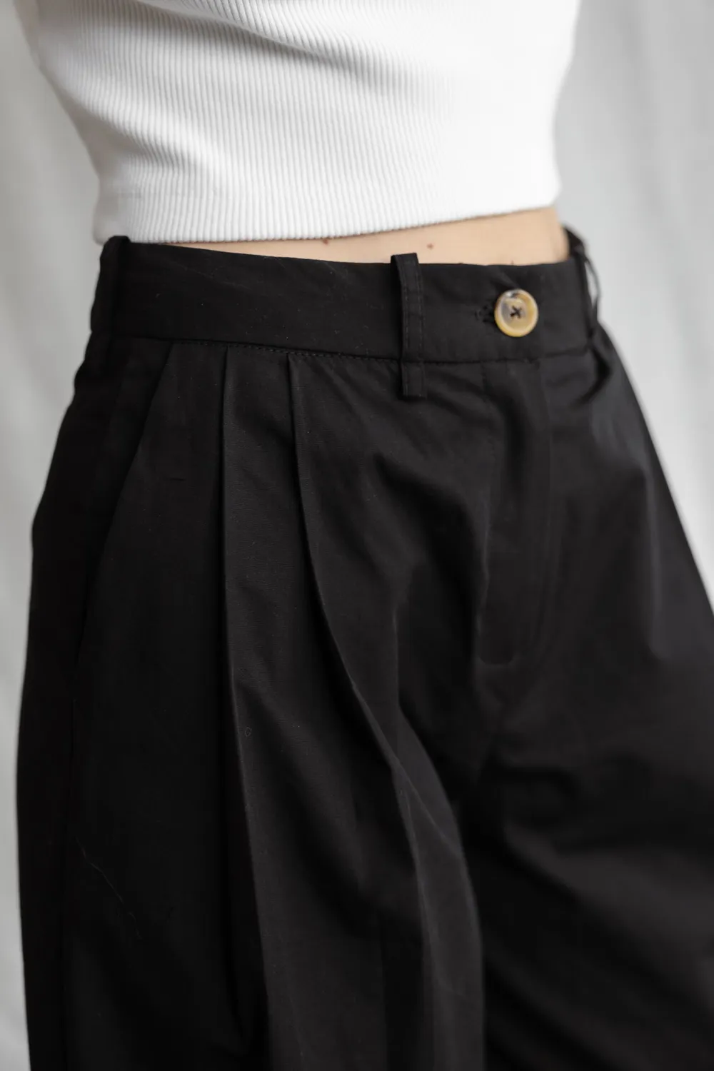 Jyoti Samud Black bermuda cotone bio donna