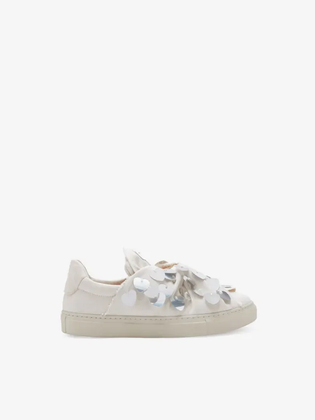 PORTS Bee Sneakers Hanging Heart slip on bianche 38 paillettes