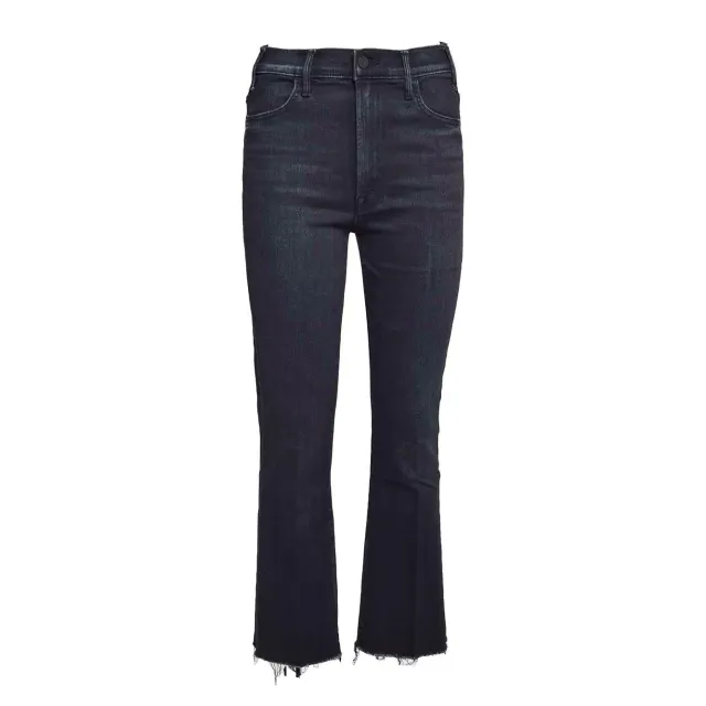 Mother The Hustler Ankle Fray jeans nero