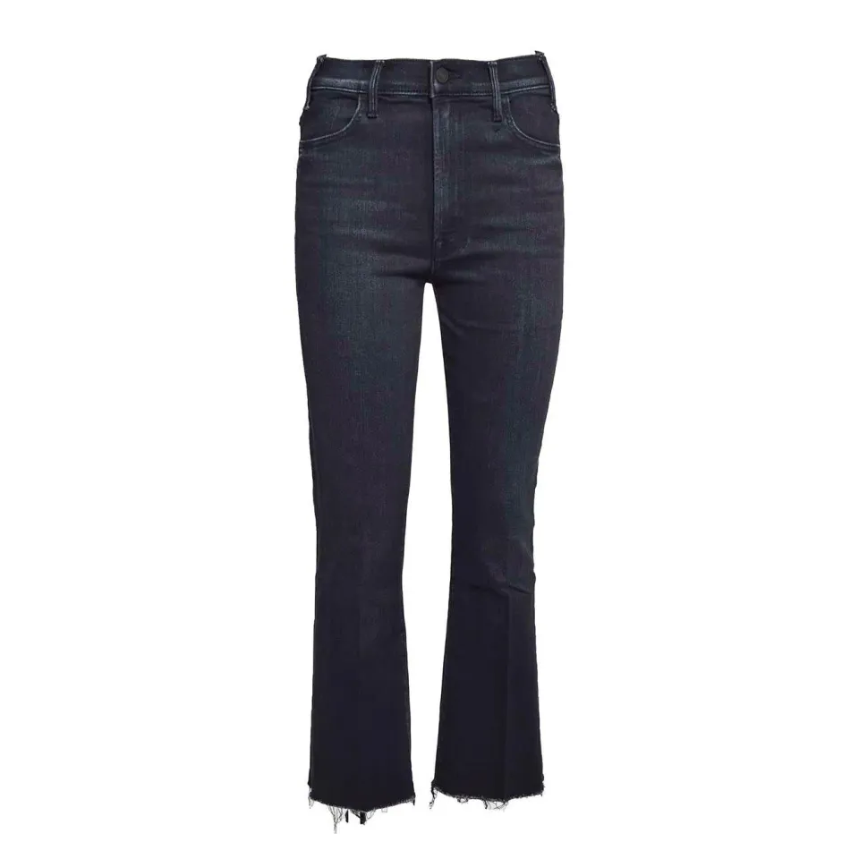Mother The Hustler Ankle Fray jeans nero