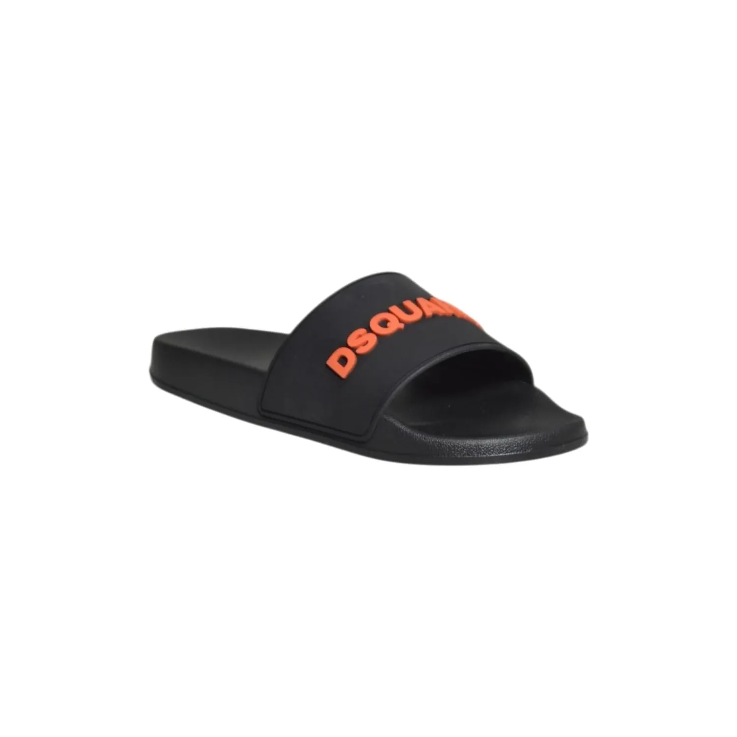 Dsquared2 FSM008517208869 slide ciabatte nero arancione gomma