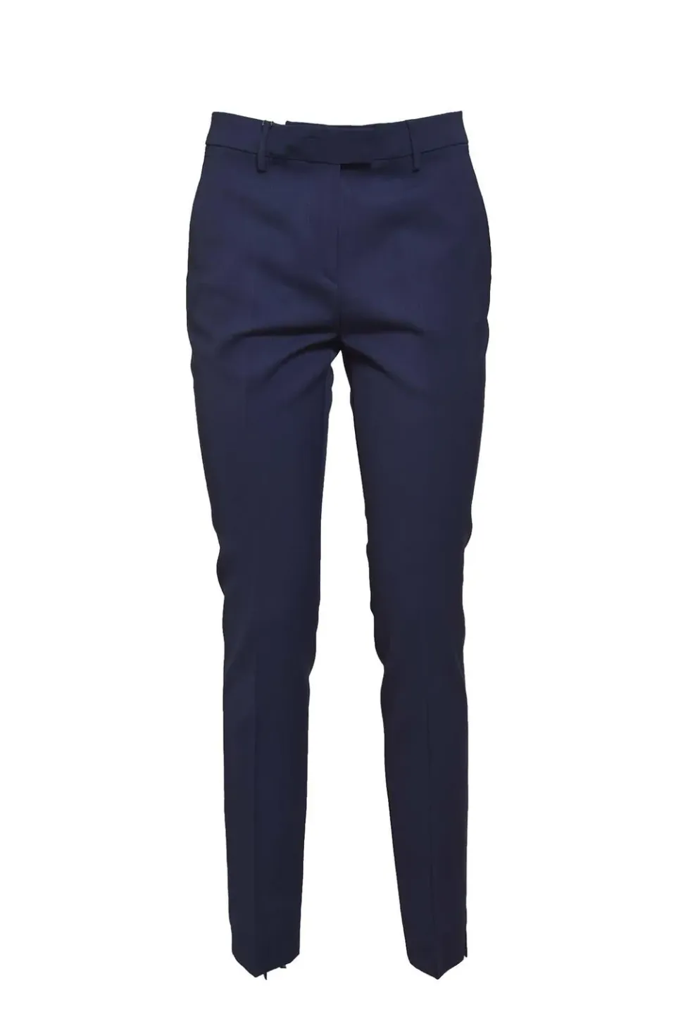 Etro 122301495 pantalone sigaretta blu 46 viscosa stretch slim