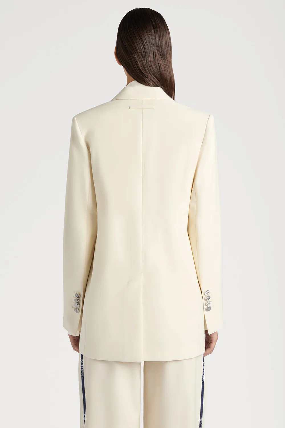 PORTS 1961 PW125BDB05 blazer avorio monopetto donna