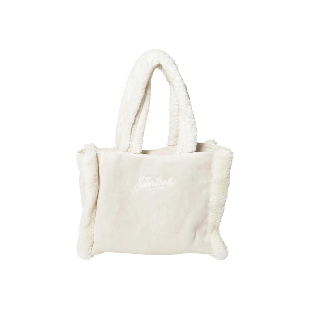 Saint Barth Colette shopping bag beige shearling