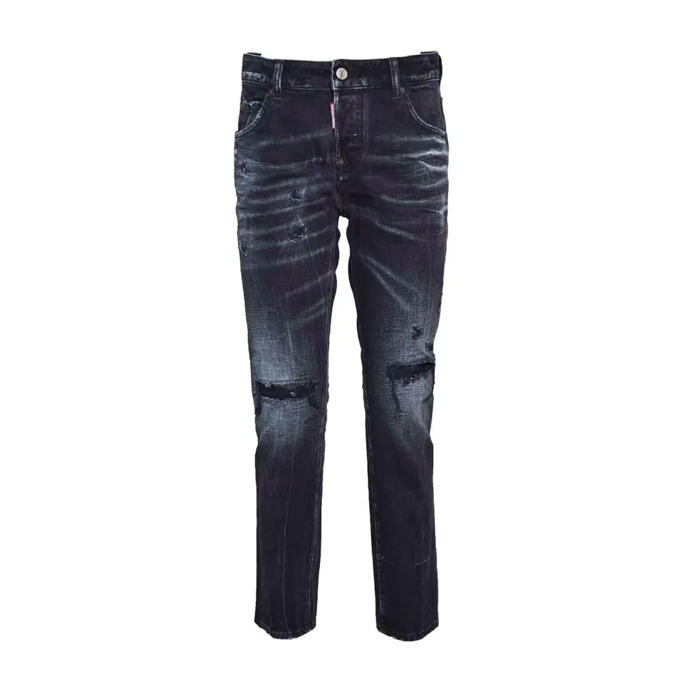 Dsquared2 Cool Girl S75LB0937D30009 jeans nero strappato