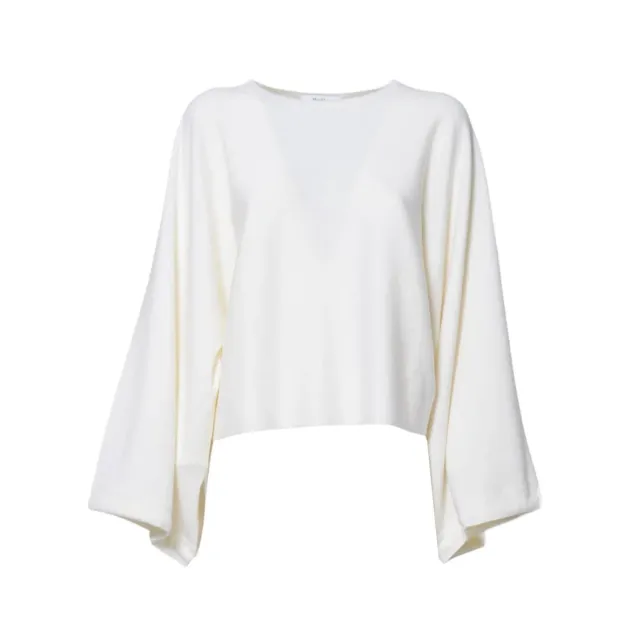 Max Mara Frais 25213661016 maglia bianca lana vergine