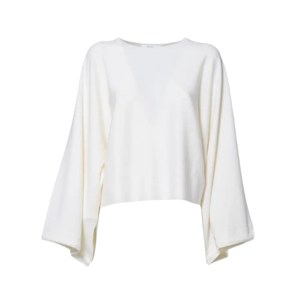 Max Mara Frais 25213661016 maglia bianca lana vergine