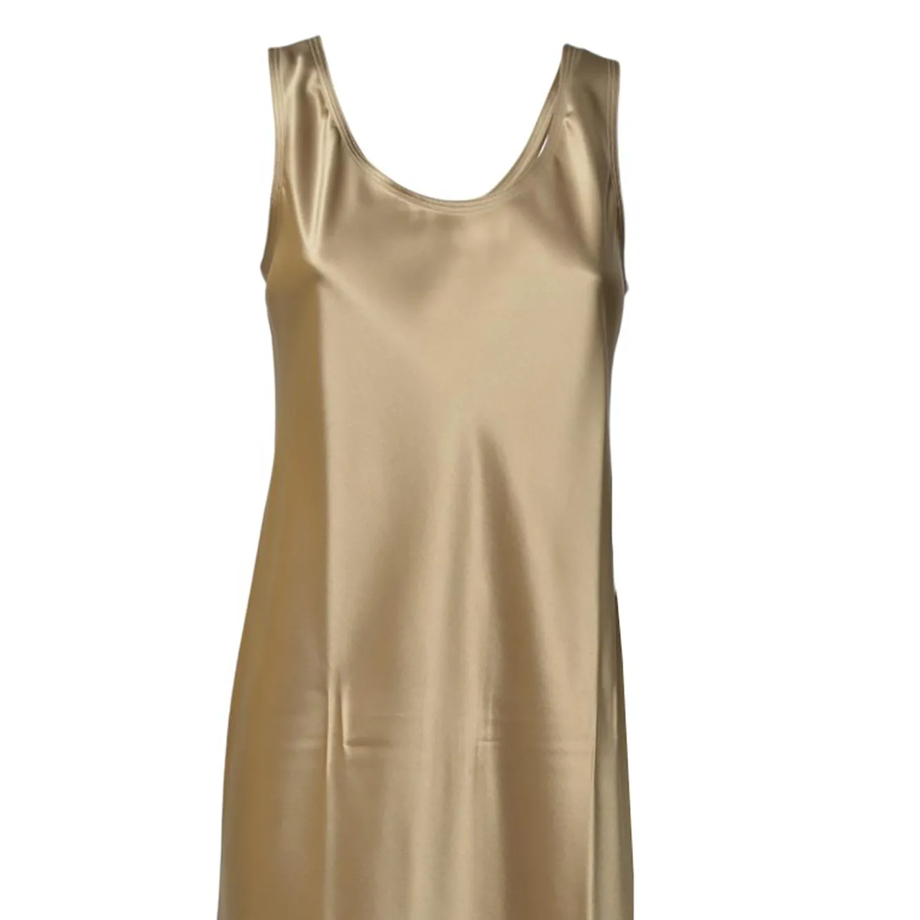 Max Mara Banjo 2511221018600 abito beige scuro pura seta