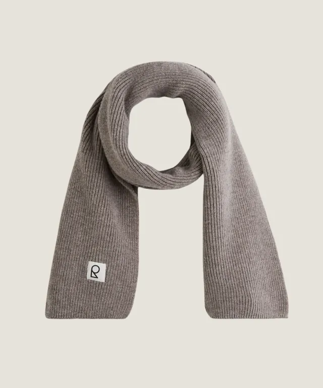 Rodier sciarpa unisex lana merino marrone talpa OEKO-TEX
