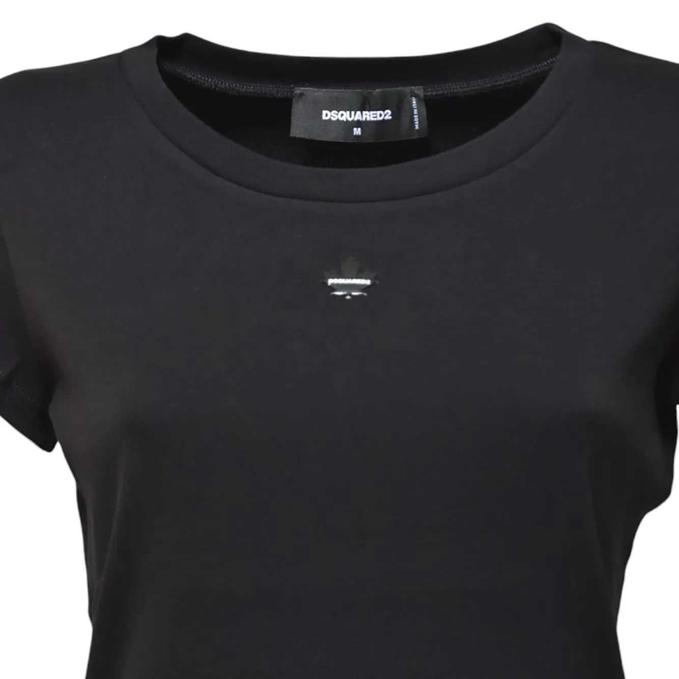 Dsquared2 S75GD0465D20021 t-shirt nera cotone mini fit