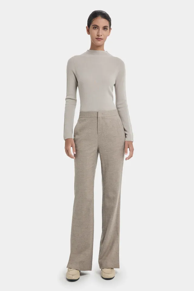 PORTS Classic pantaloni lana grigio spacchi