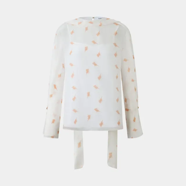 Ports Spiky Shell Shirt camicia crema fantasia