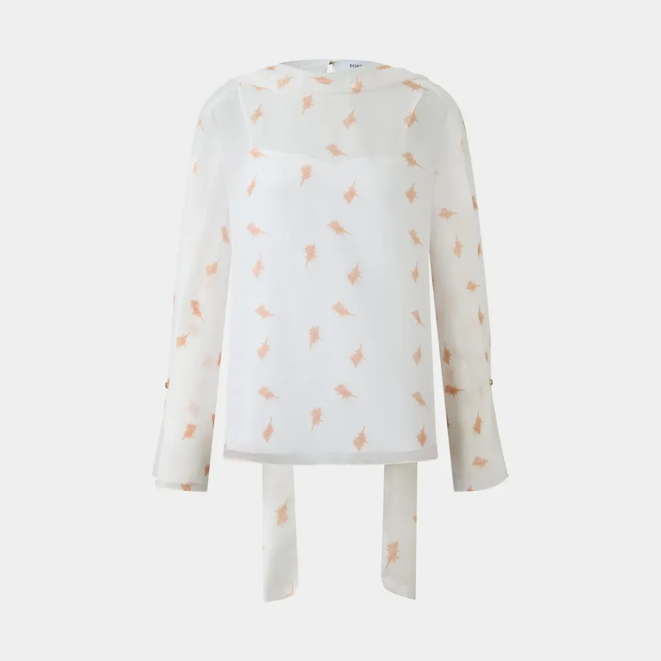 Ports Spiky Shell Shirt camicia crema fantasia