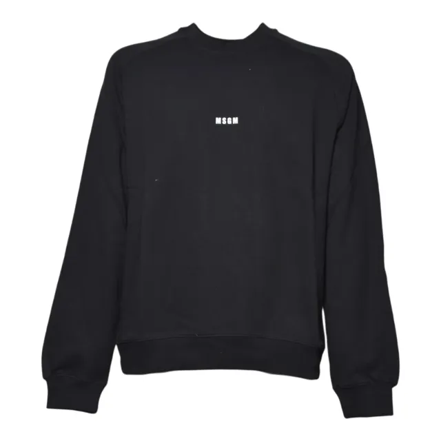 MSGM 2000MM50330000099 felpa nera cotone