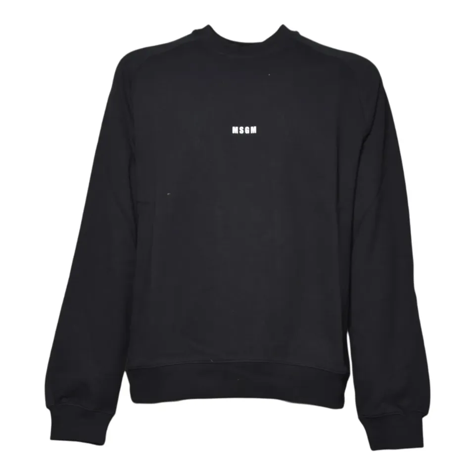 MSGM 2000MM50330000099 felpa nera cotone