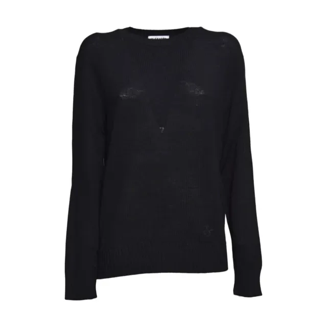 Jil Sander J40GP0181J14772 maglione nero donna
