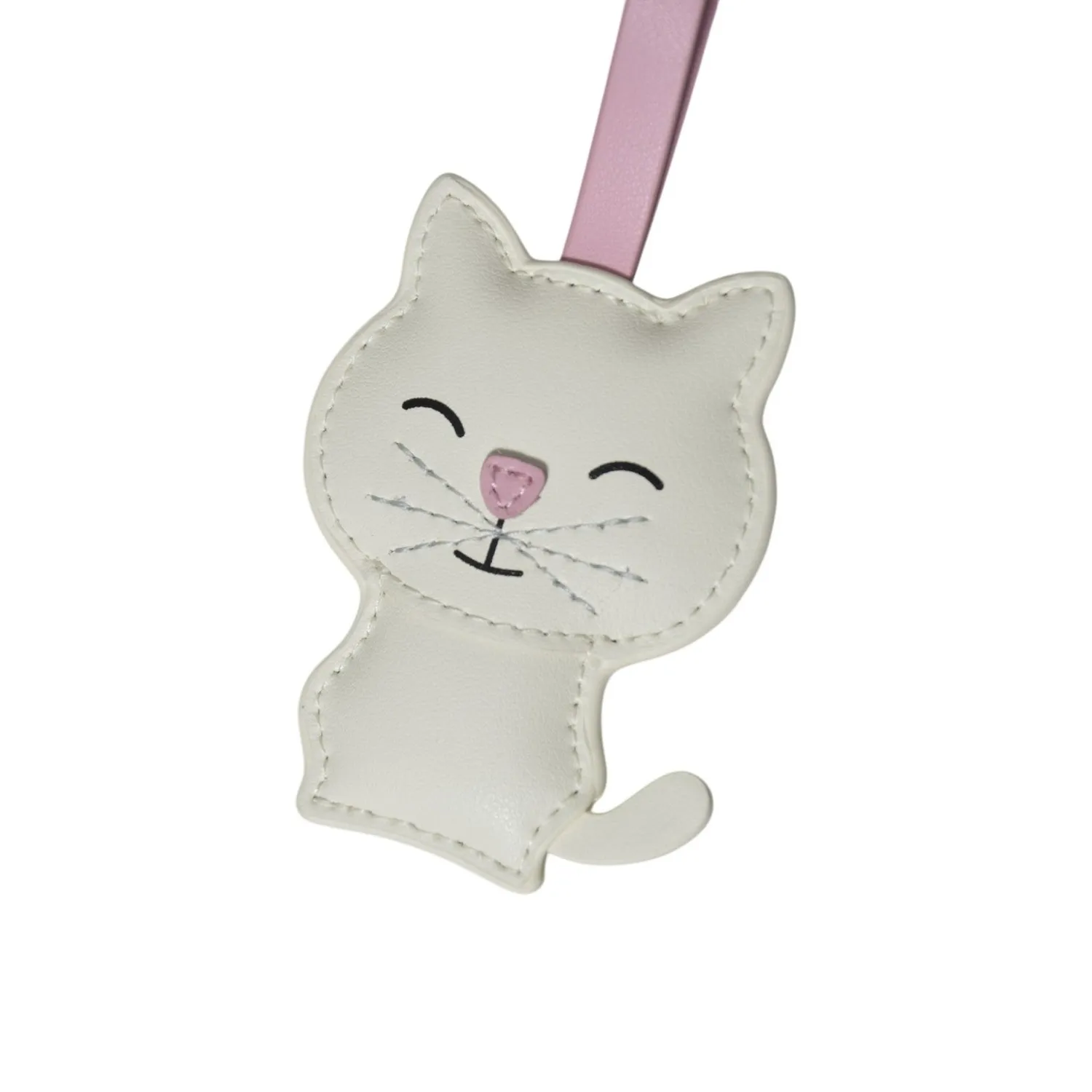 Saint Barth BCHARM01 charm borsa pelle bianco rosa