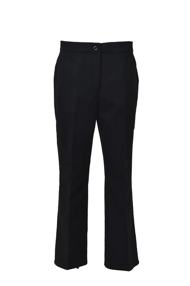 Jil Sander J02KA0120J45020 pantaloni neri cotone