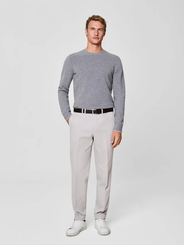 Paul Taylor pantalone wide fit cotone tencel burro