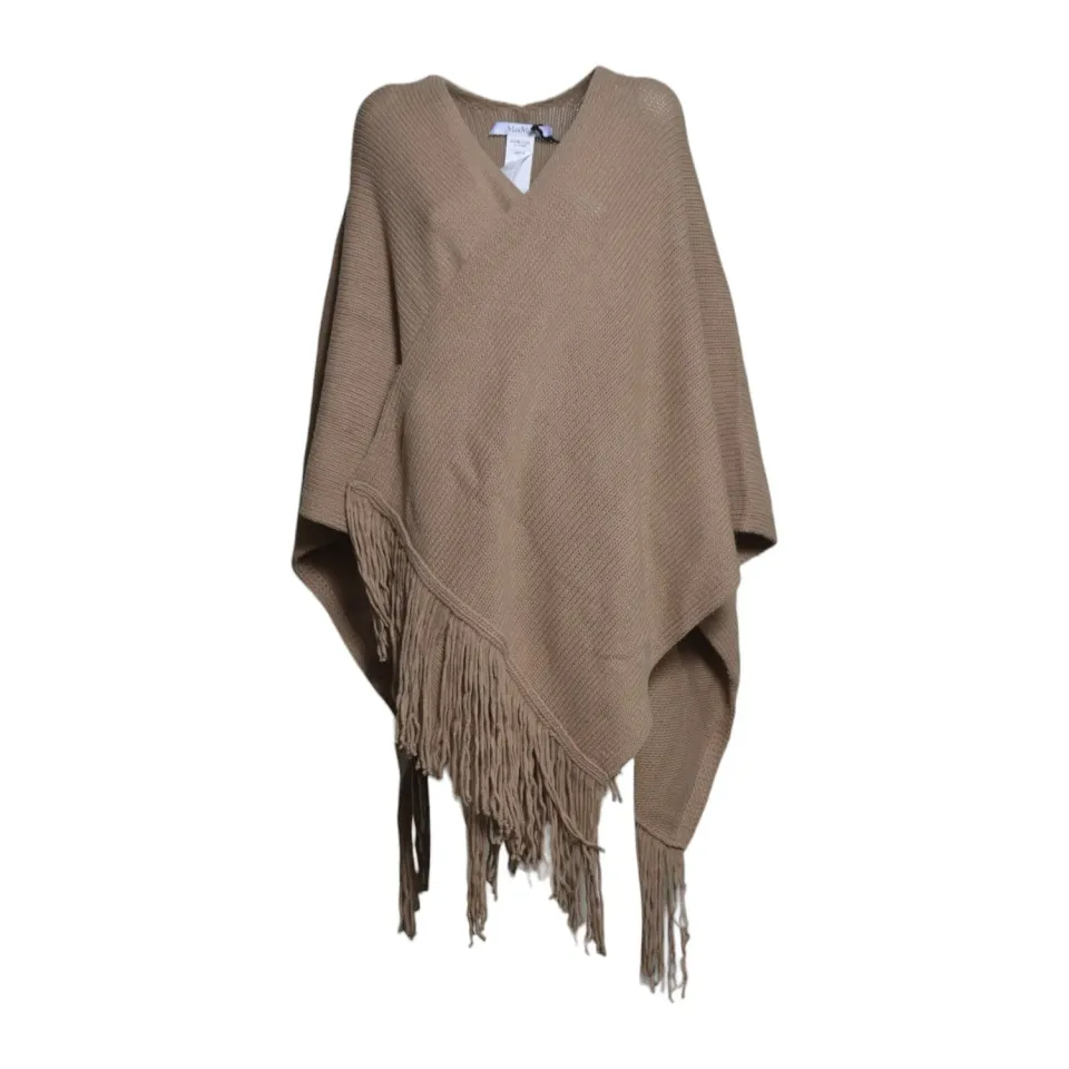MaxMara Bacini scialle cammello taglia unica lana cashmere