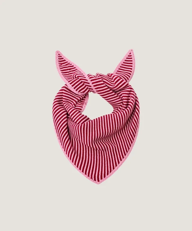 Rodier sciarpa triangolare cashmere rosa