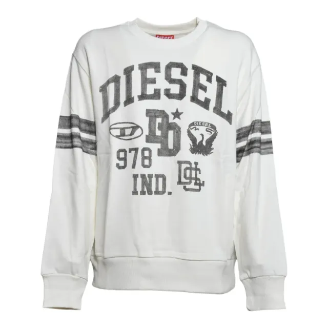 Diesel Junior Sband J029880GEAD felpa bianca ragazzo